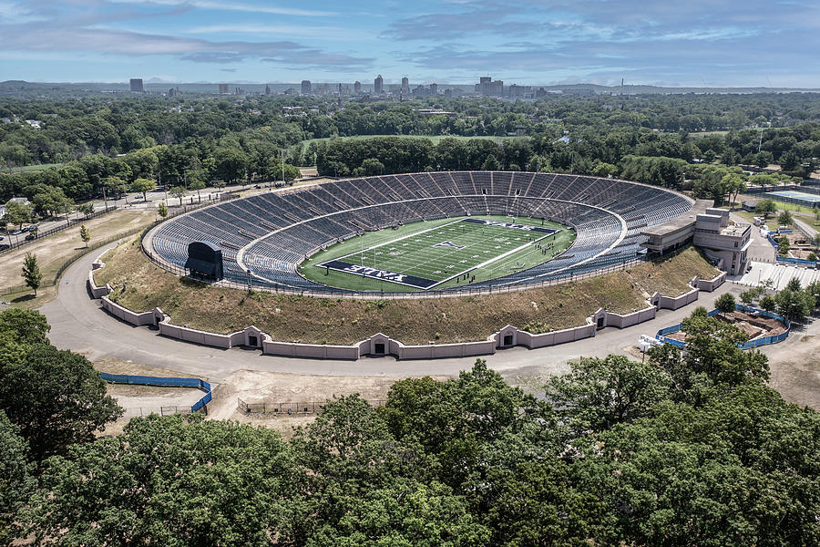 Yale Bowl with New Haven oil the Background  Photograph by John McGraw