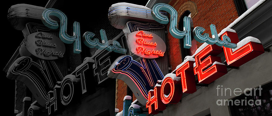 Yale Hotel Neon Sign Vancouver Photograph by Bob Christopher