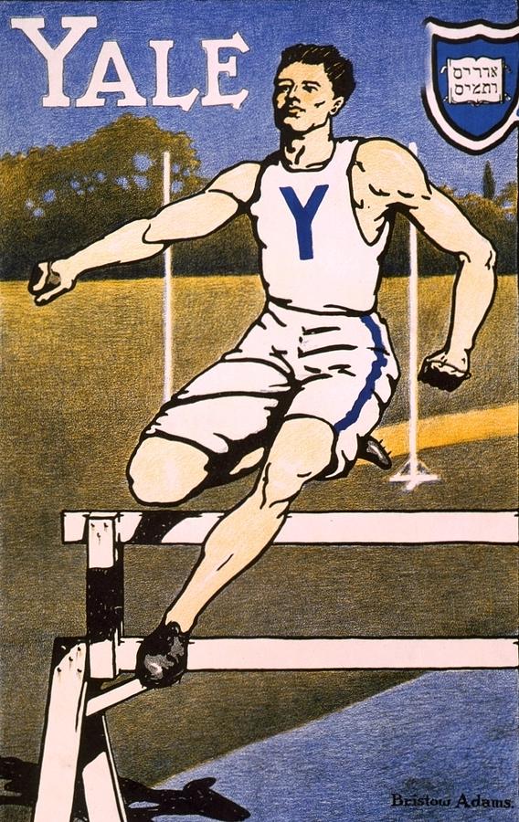Athletics Drawing - Yale Hurdler by Bristow Adams