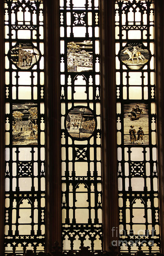 Yale University Library Windows 3580 Photograph by Jack Schultz