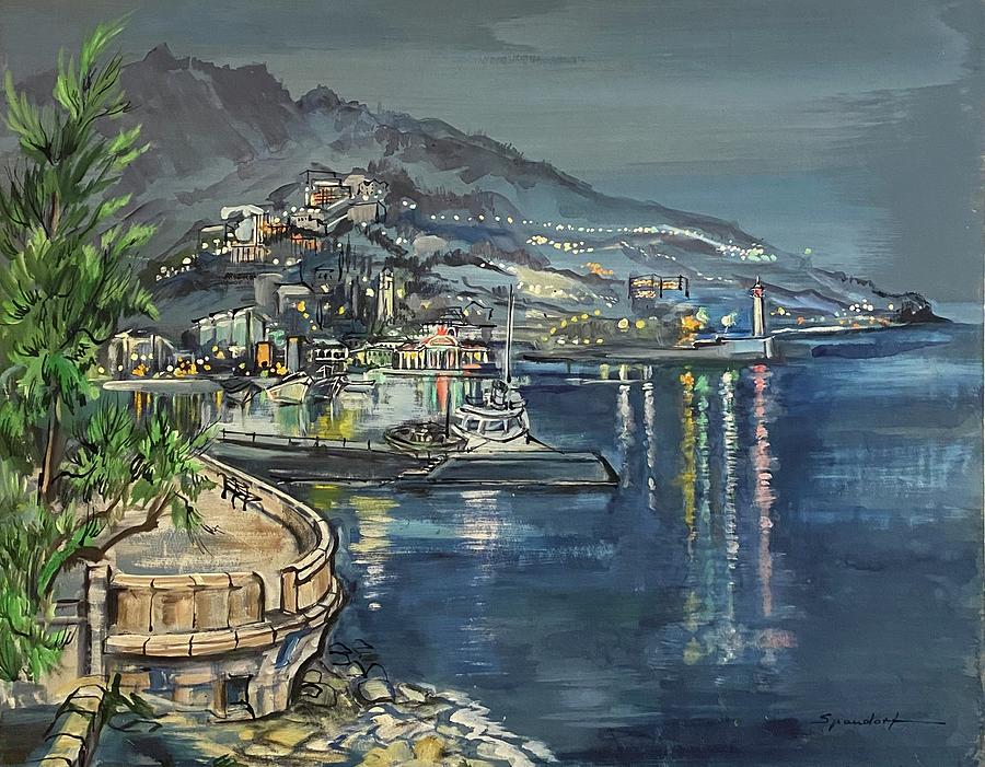 Yalta at Night Painting by Lily Spandorf