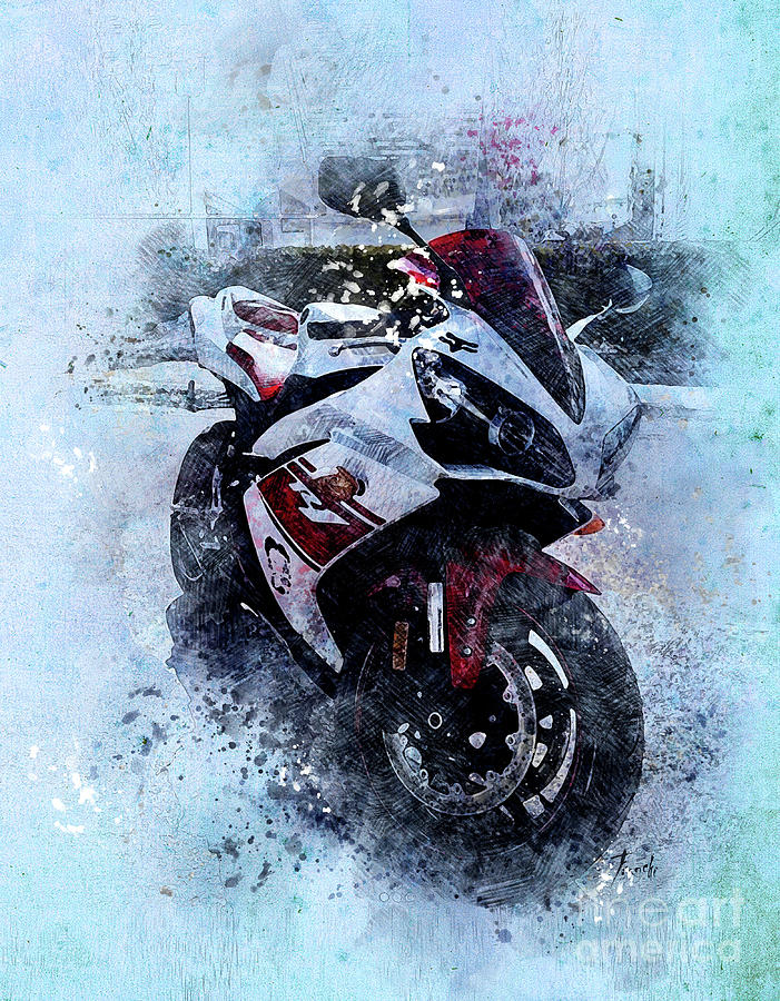 YAMAHA R1 SUPERBIKE Motorbike Poster Poster Print Art A0 A1 A2 A3 A4 1698