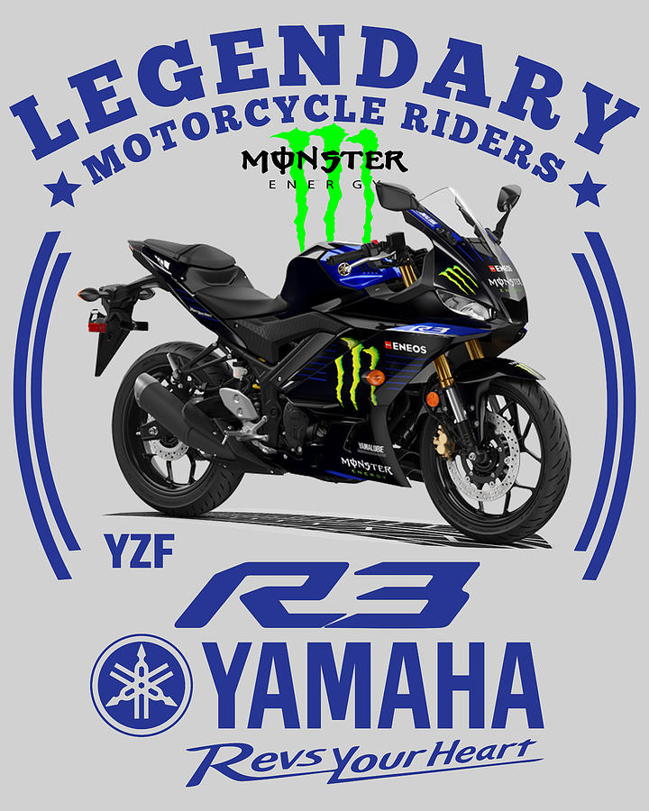 Yamaha Yzf-r3 Monster Digital Art by Ramkumar GR - Pixels