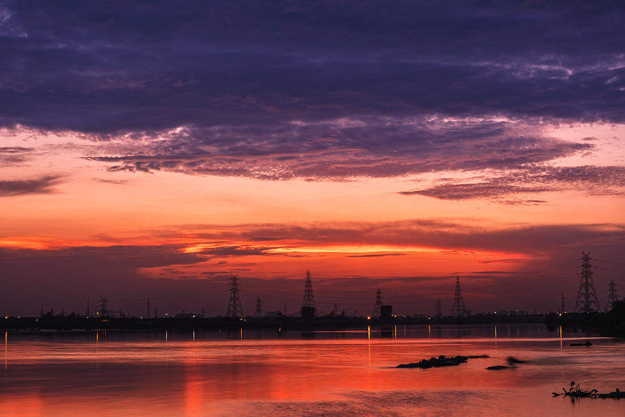 Yamuna sunset #2 Photograph by Surya Sarangi - Pixels