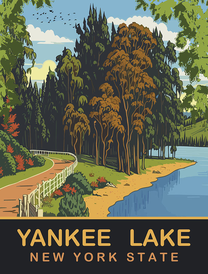 Yankee Lake, Sullivan County Digital Art by Long Shot