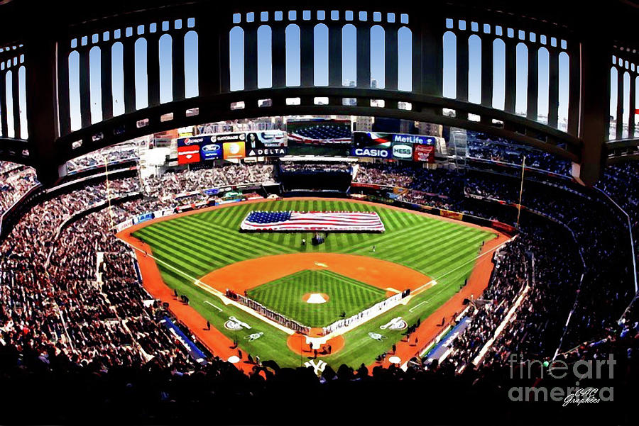 Yankee Stadium Facade Digital Art by CAC Graphics