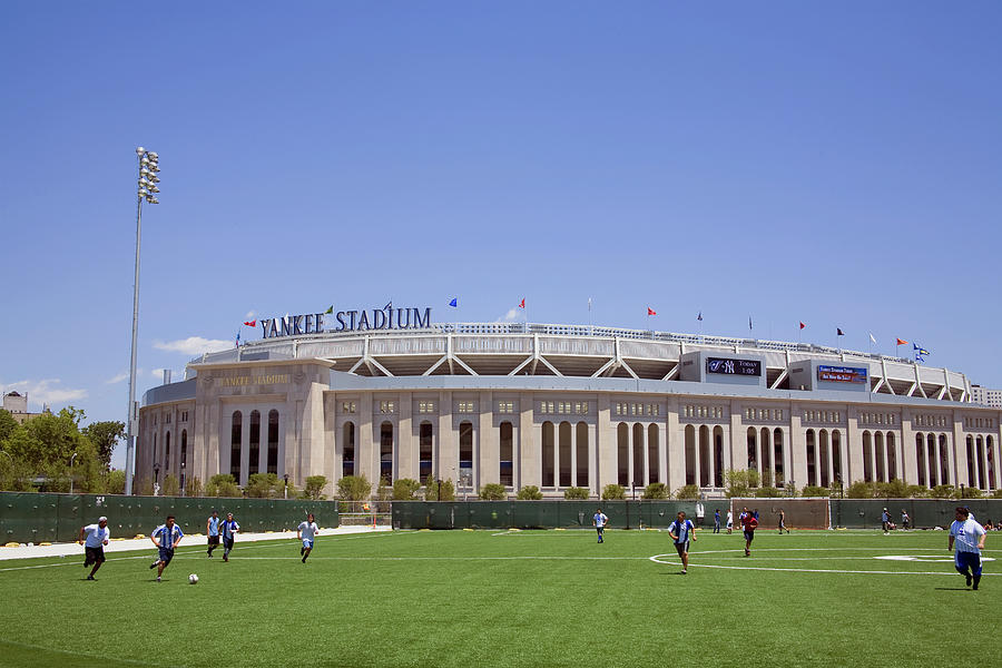Yankee Stadium from nearby Soccer Field in the shadow of the old Yankee  Stadium, The Bronx, New York Photograph by Peter Bennett - Pixels