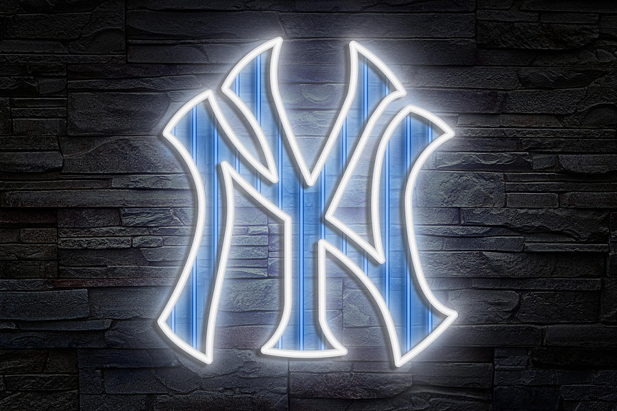 Yankees Neon On Brick Photograph by Ricky Barnard