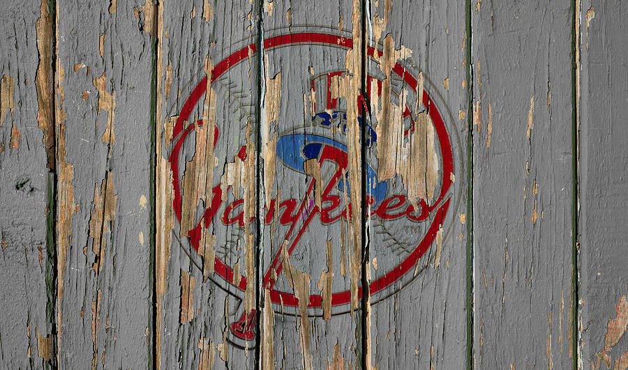 Boston Red Sox Vintage Logo on Old Wall by Design Turnpike