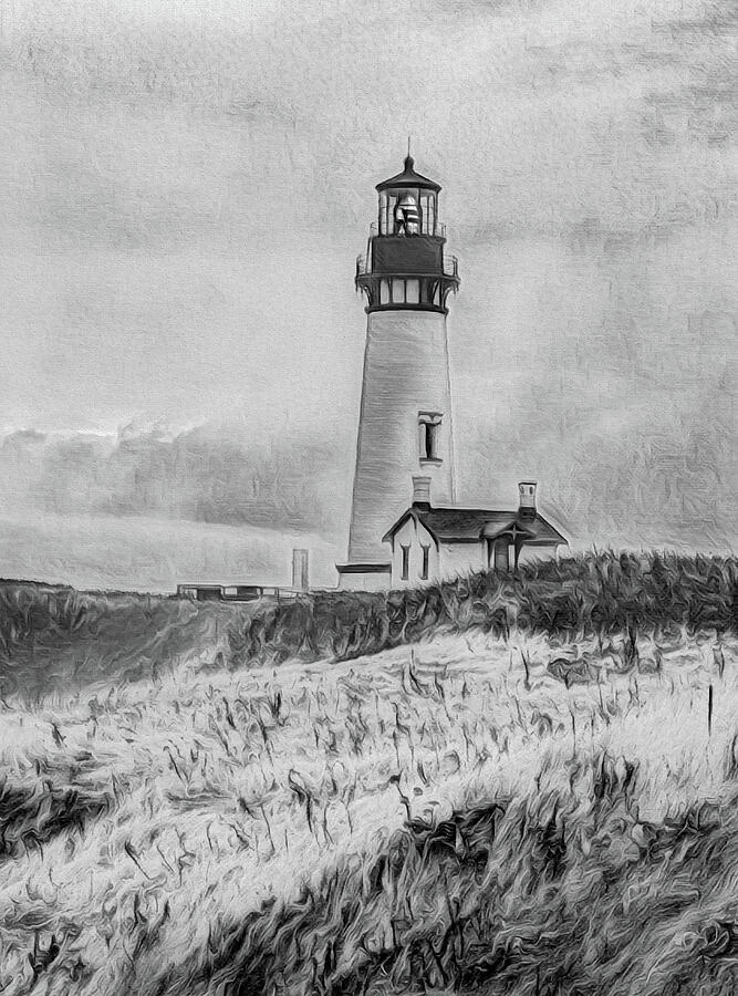 Yaquina Head Light Digital Art by Kevin Lane - Fine Art America