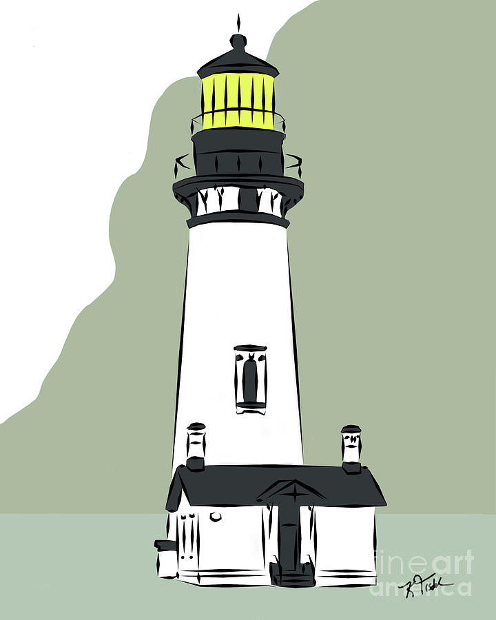 Yaquina Head Lighthouse Digital Art by Kirt Tisdale