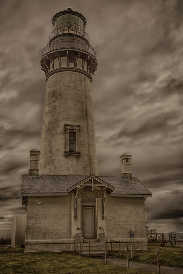 Yaquina Light Photograph by Mike Lee