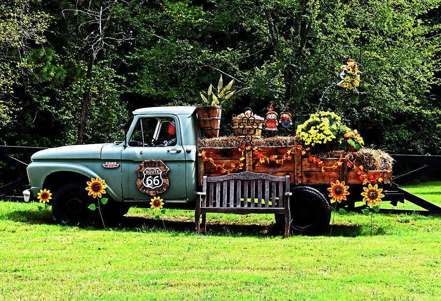 Yard Art - Old Truck 003 Photograph by George Bostian