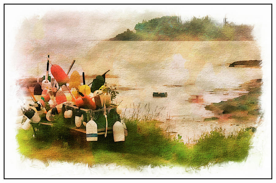 Yard Art - Water Color Photograph by Paul Mangold