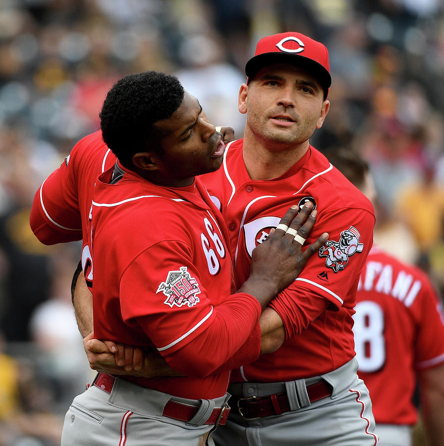 Yasiel Puig And Joey Votto Photograph by Justin Berl Yasiel Puig And Joey Votto Photograph by Justin Berl
