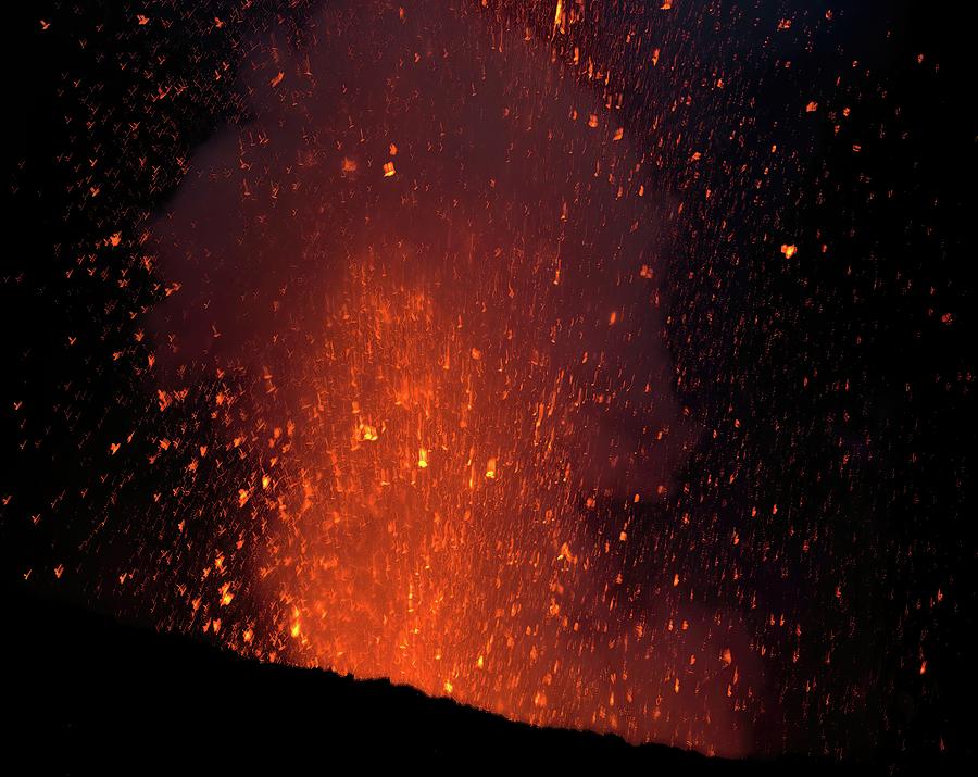 Yasur Volcano Strombolian Eruption Photograph