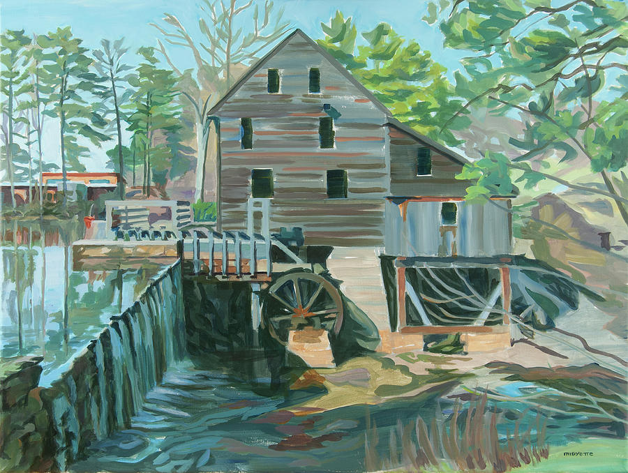 Yates Mill of Raleigh Painting by Tommy Midyette