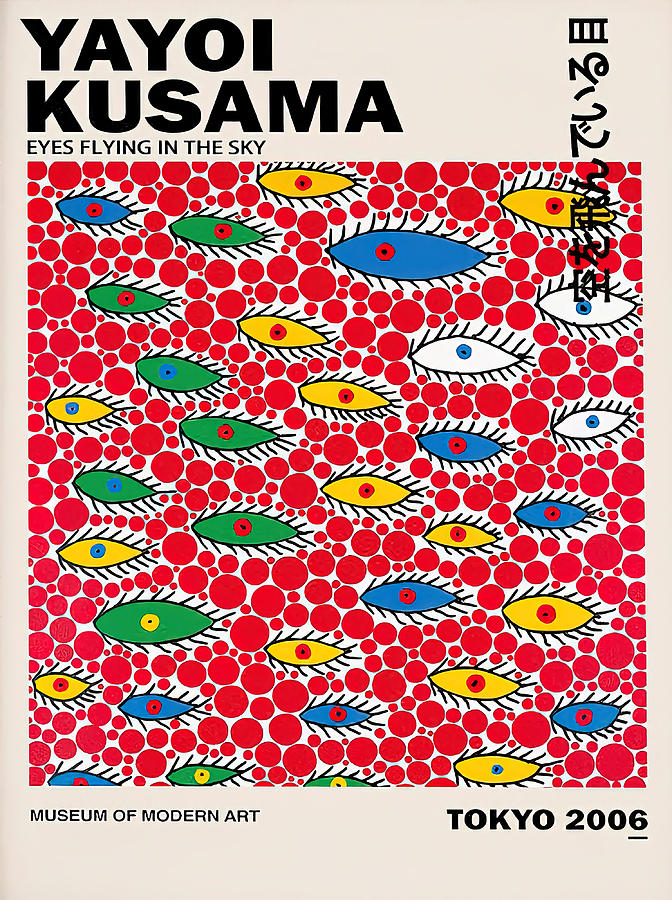 Yayoi Kusama Eyes In The Sky Poster 1 Painting By Ethan Bennett 