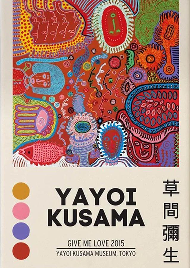 Yayoi Kusama Print, Give Me Love Digital Art by Socorro Amundsen - Pixels