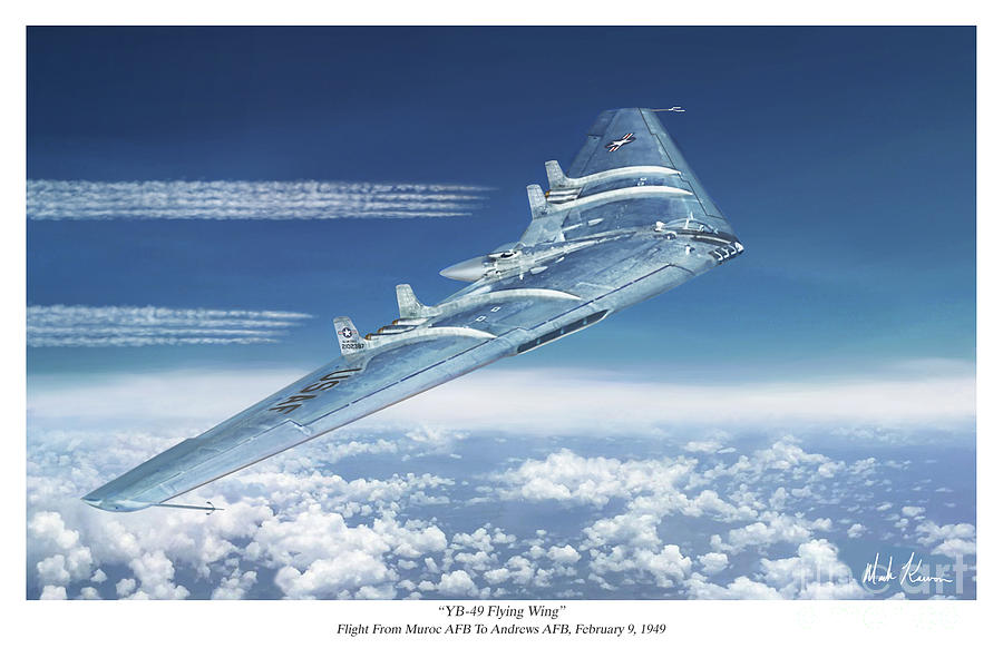 YB-49 Flying Wing Digital Art by Mark Karvon