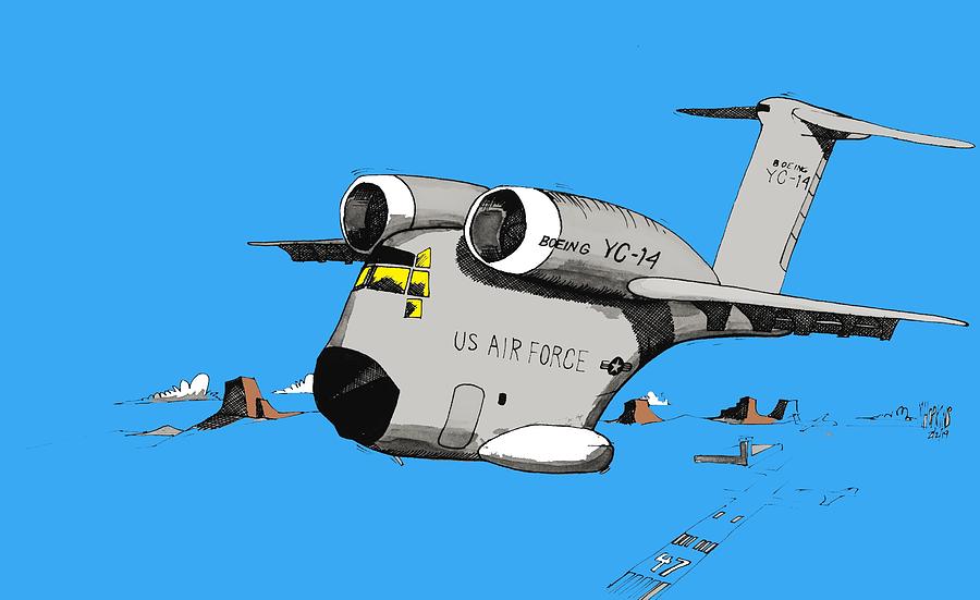 Yc-14 Drawing by Michael Hopkins Yc-14 Drawing by Michael Hopkins