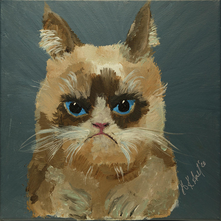 Ye Old Grumpster Cat Painting