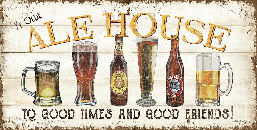 Beer Painting - Ye Olde Ale House by Debbie DeWitt