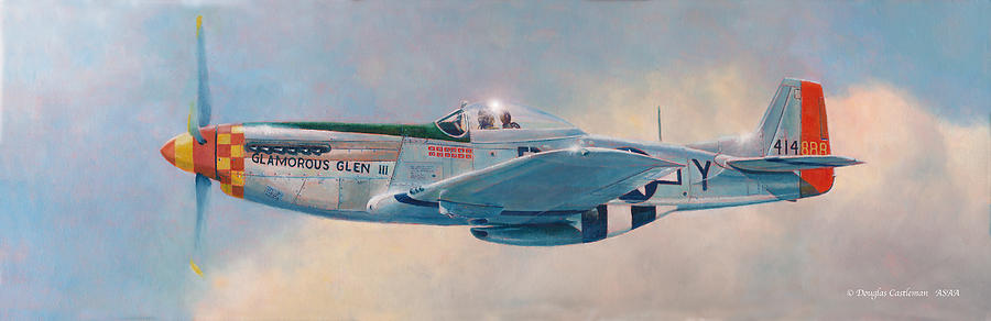 Yeagers P-51D Mustang Painting by Douglas Castleman