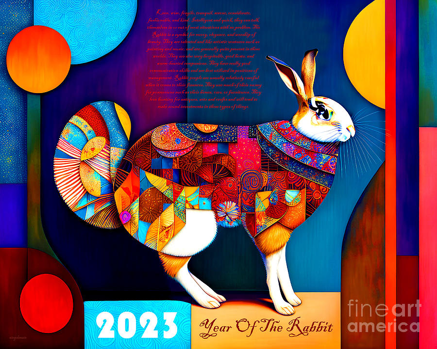 Year of The Rabbit 20230114h2 Mixed Media by Wingsdomain Art and Photography
