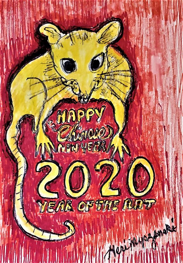 Year Of The Rat Chinese New Year 2020 Mixed Media
