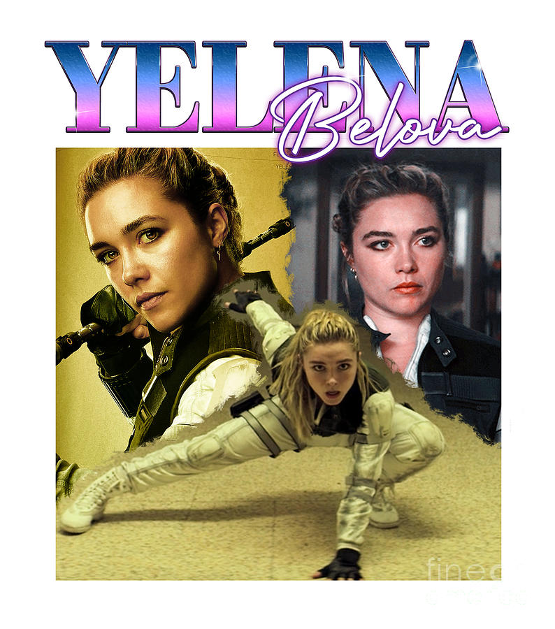 Yelena Belova Black Widow Bootleg Vintage Retro Digital Art by Kirania Finest Yelena Belova Black Widow Bootleg Vintage Retro Digital Art by Kirania Finest