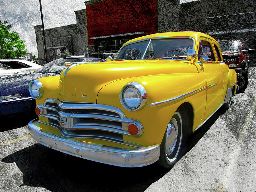 Yellow 1950 Dodge Coronet Coupe Photograph by DK Digital