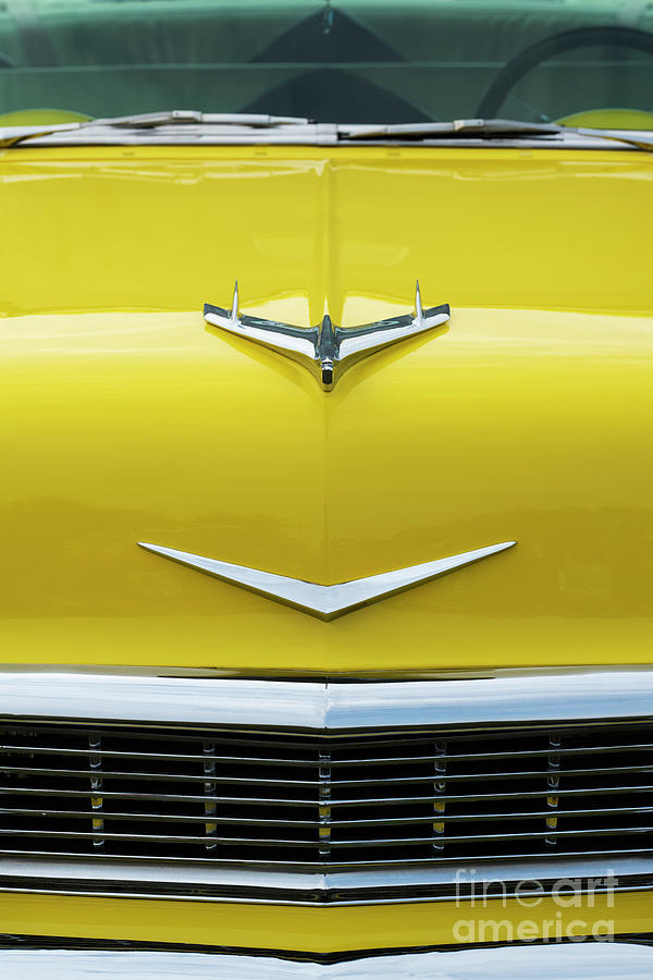 Yellow 1956 Chevrolet Bel Air Front End Photograph by Tim Gainey