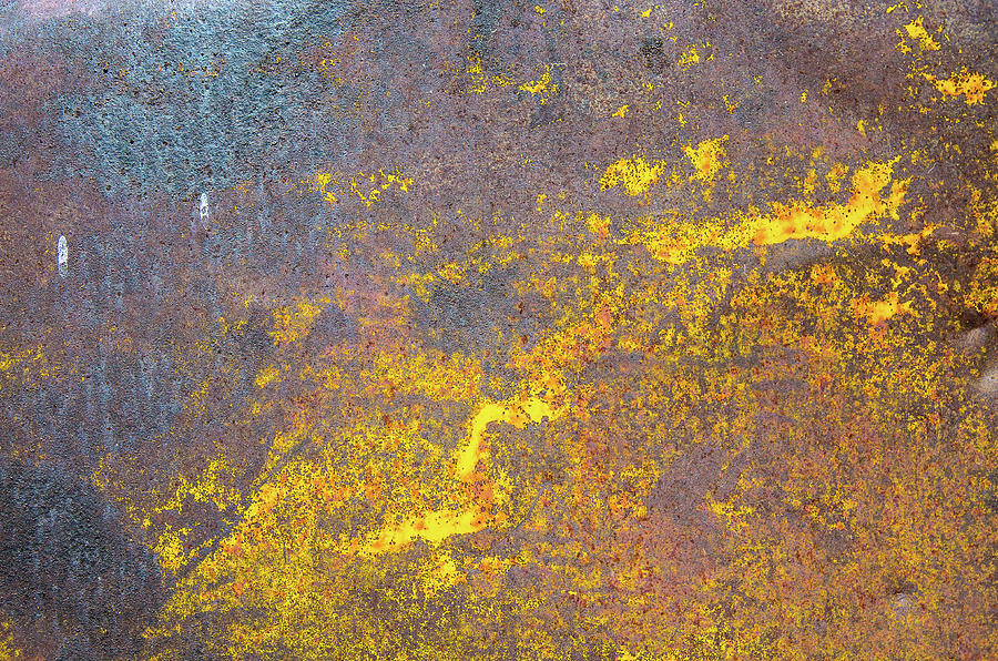 Yellow abstract patina Photograph by Adam Reinhart