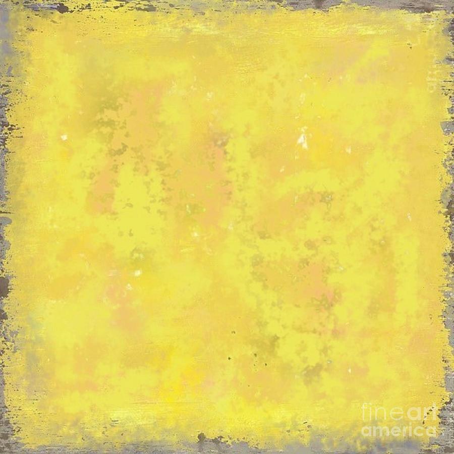 Abstract Painting - Yellow abstract by Vesna Antic