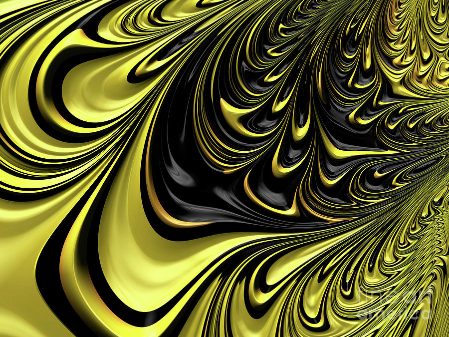 Yellow and Black Evanescence Digital Art by Elisabeth Lucas - Fine Art ...