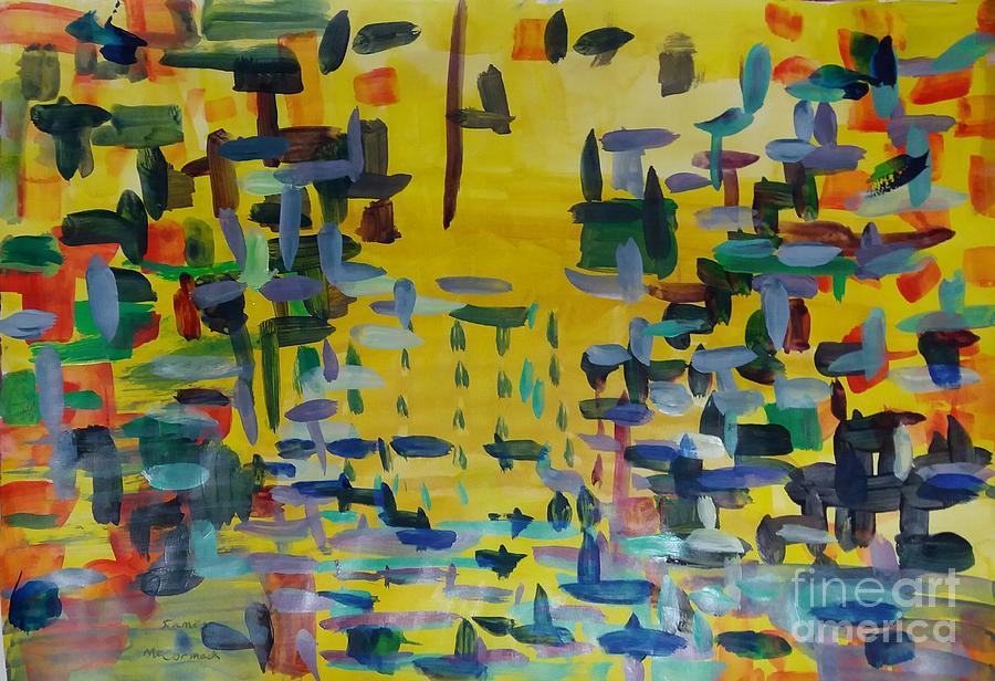Yellow and Blue Composition Painting by James McCormack
