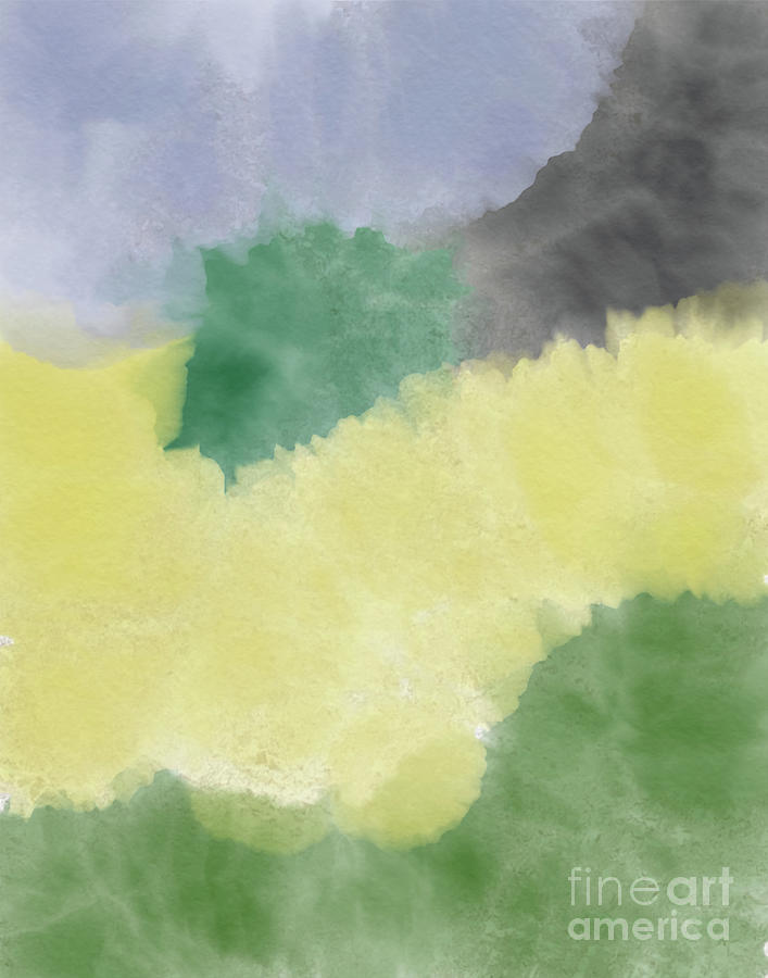 Yellow And Green Abstract Digital Art by Bentley Davis