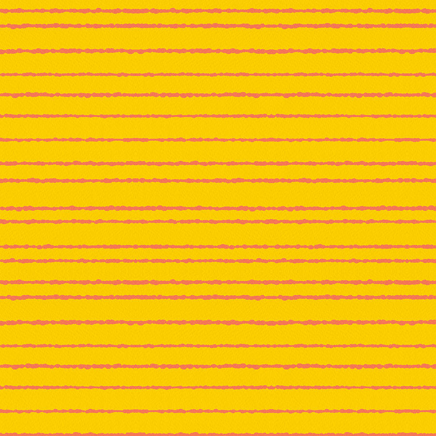 Yellow and Orange Stripe Pattern - Art by Jen Montgomery Painting by Jen Montgomery