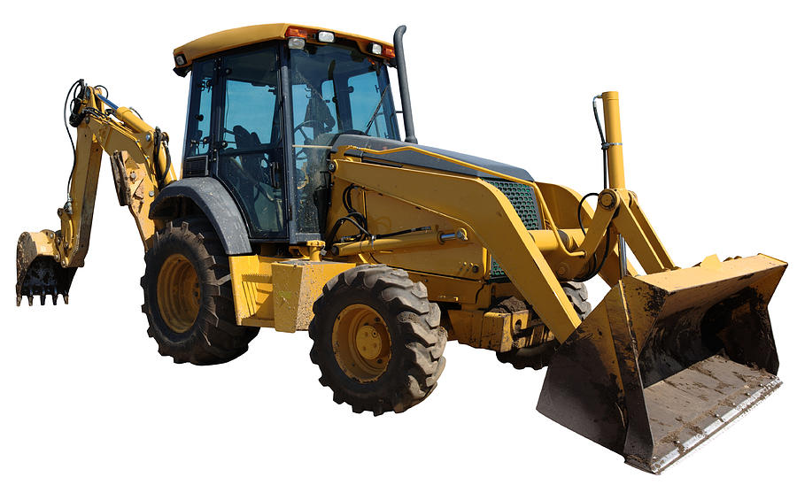 Yellow Backhoe Photograph by Gmattrichard Yellow Backhoe Photograph by Gmattrichard