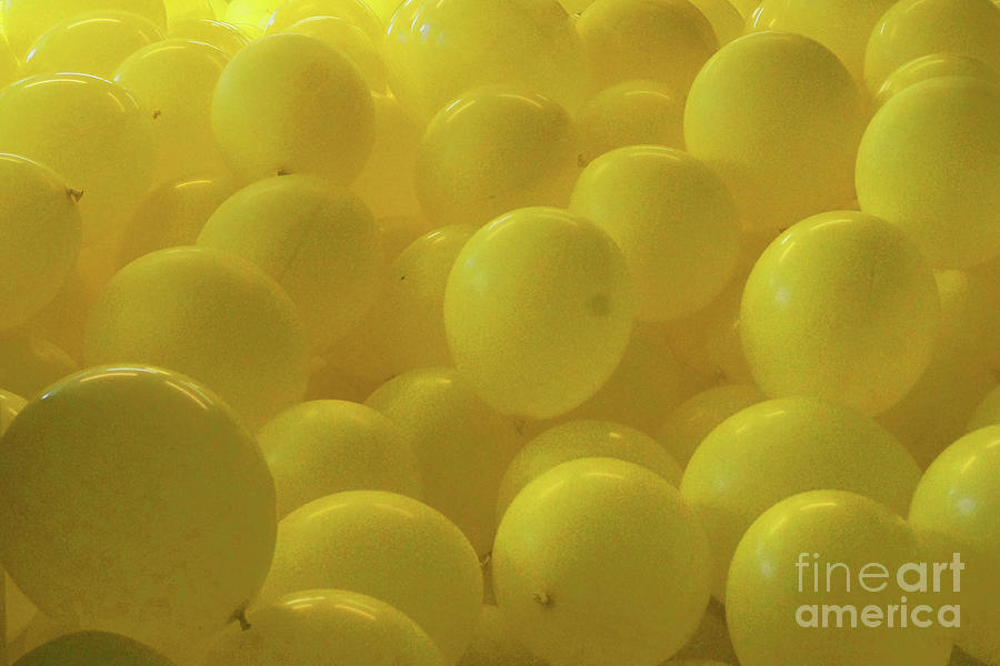 Yellow Balloons 1 Photograph by Rudi Prott