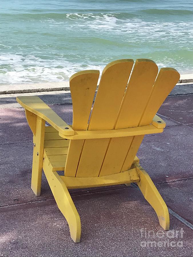 Yellow Beach Chair Photograph by Carol Groenen