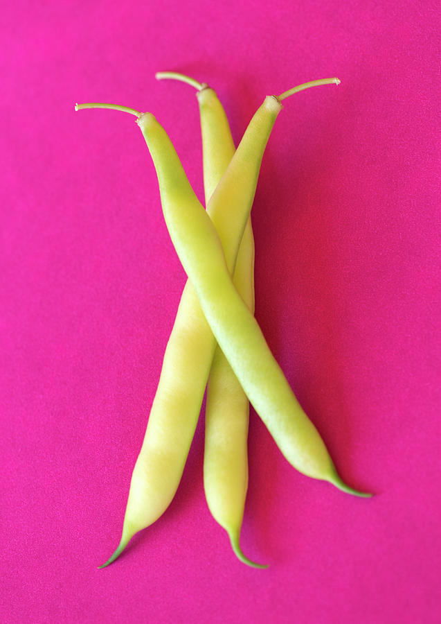 Yellow Beans on Magenta Photograph by Iris Richardson