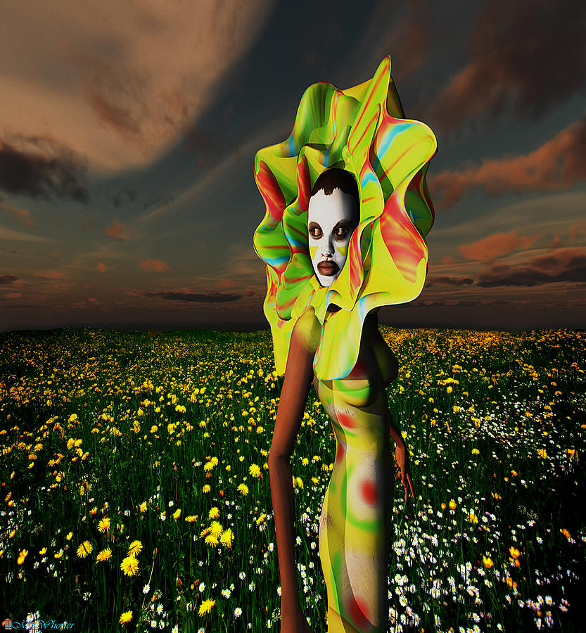 Yellow Begonia Digital Art by Williem McWhorter