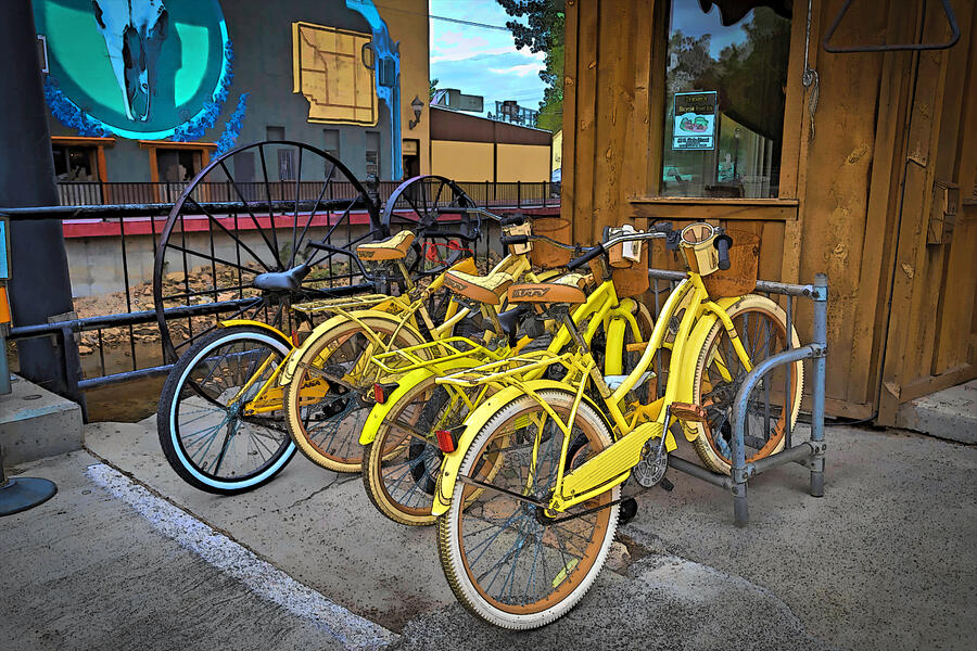 Yellow Bicycles Photograph by Lorraine Baum