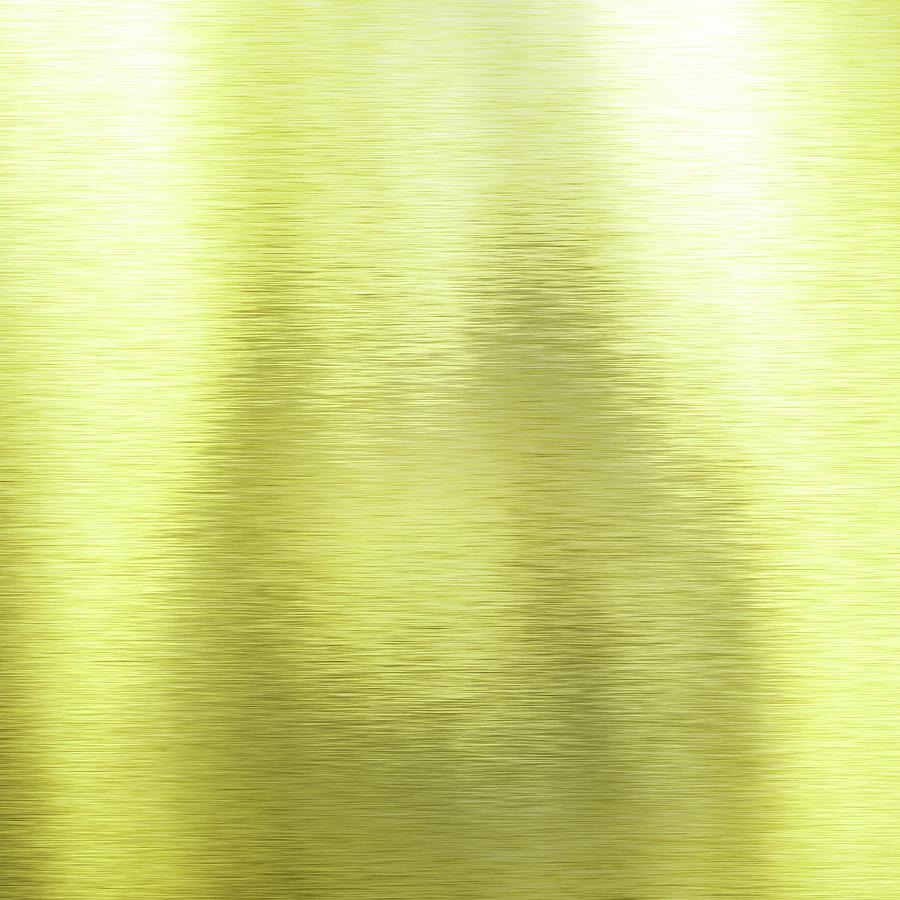 Yellow Brushed Metallic Shiny Texture Digital Art by Sweet Birdie