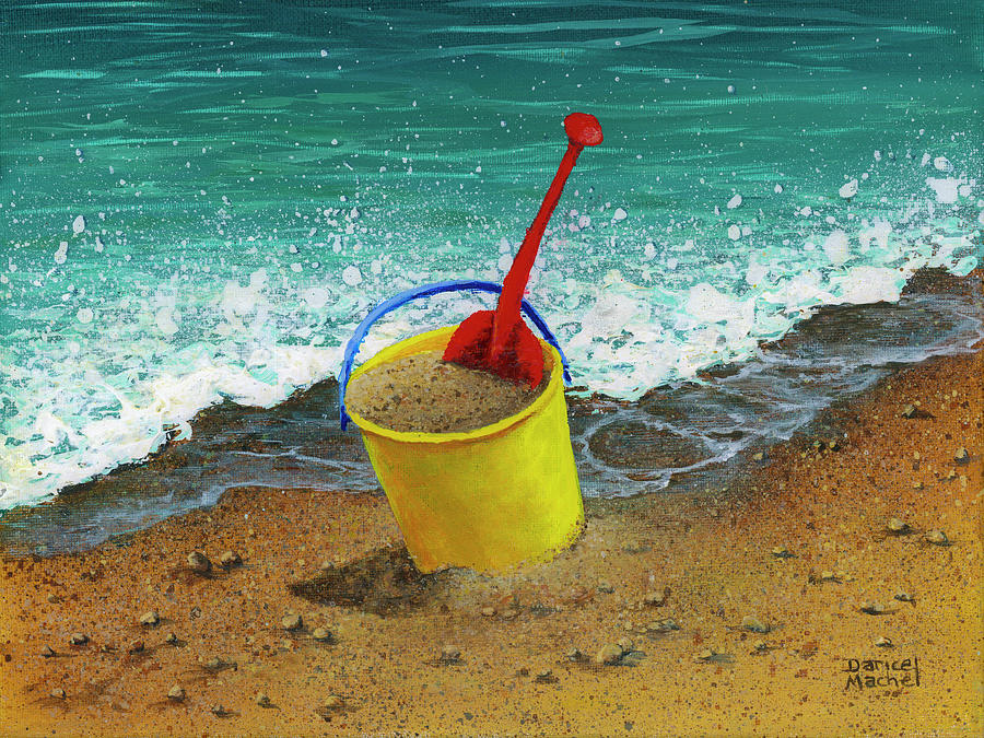 Yellow Bucket Painting by Darice Machel McGuire