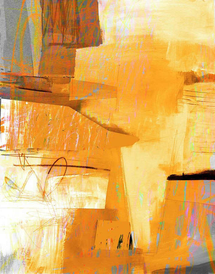 Pattern Digital Art - Yellow Canyon by Jane Davies