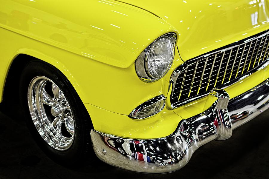 Yellow Classic Car Photograph by Maggy Marsh