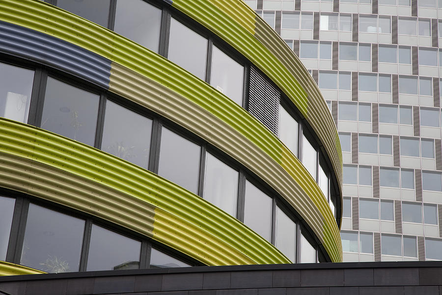 Yellow curved building Photograph by David Henderson